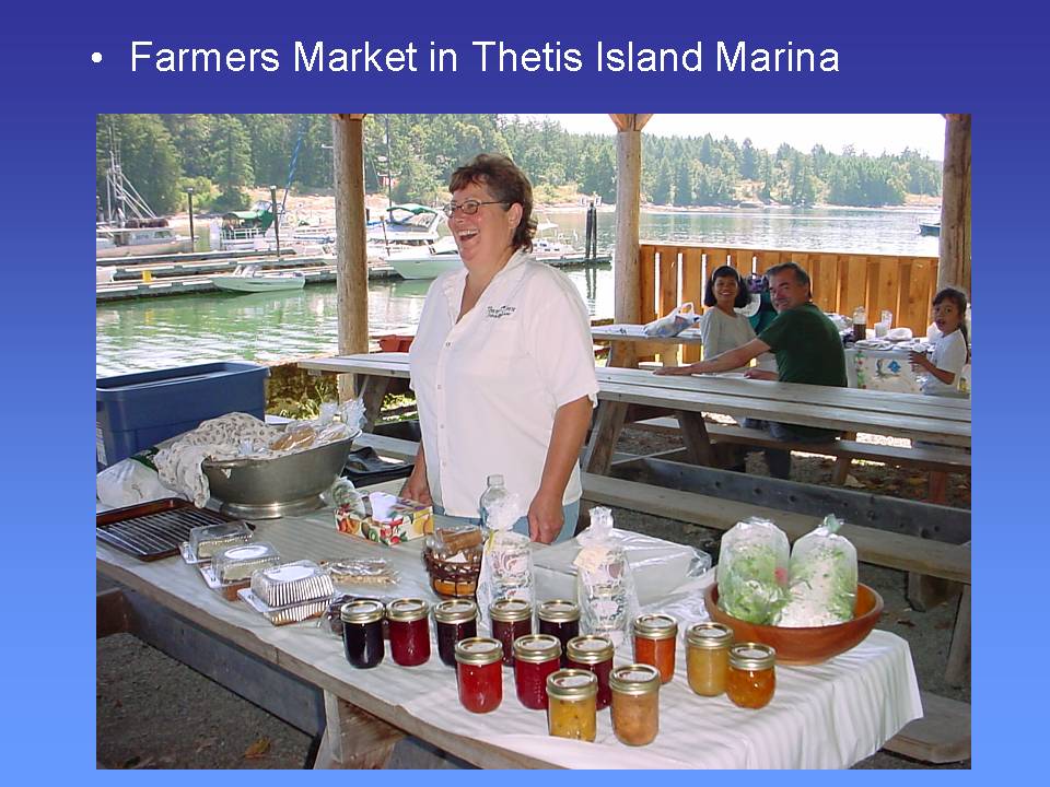 Farmers Market in Thetis Island Marina