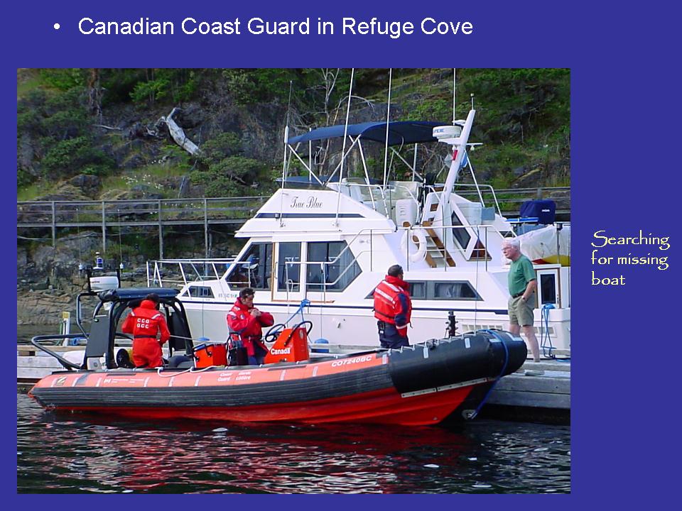 Canadian Coast Guard in Refuge Cove