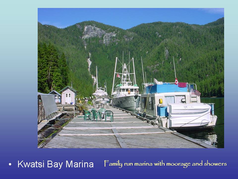 Kwatsi Bay Marina, looking east