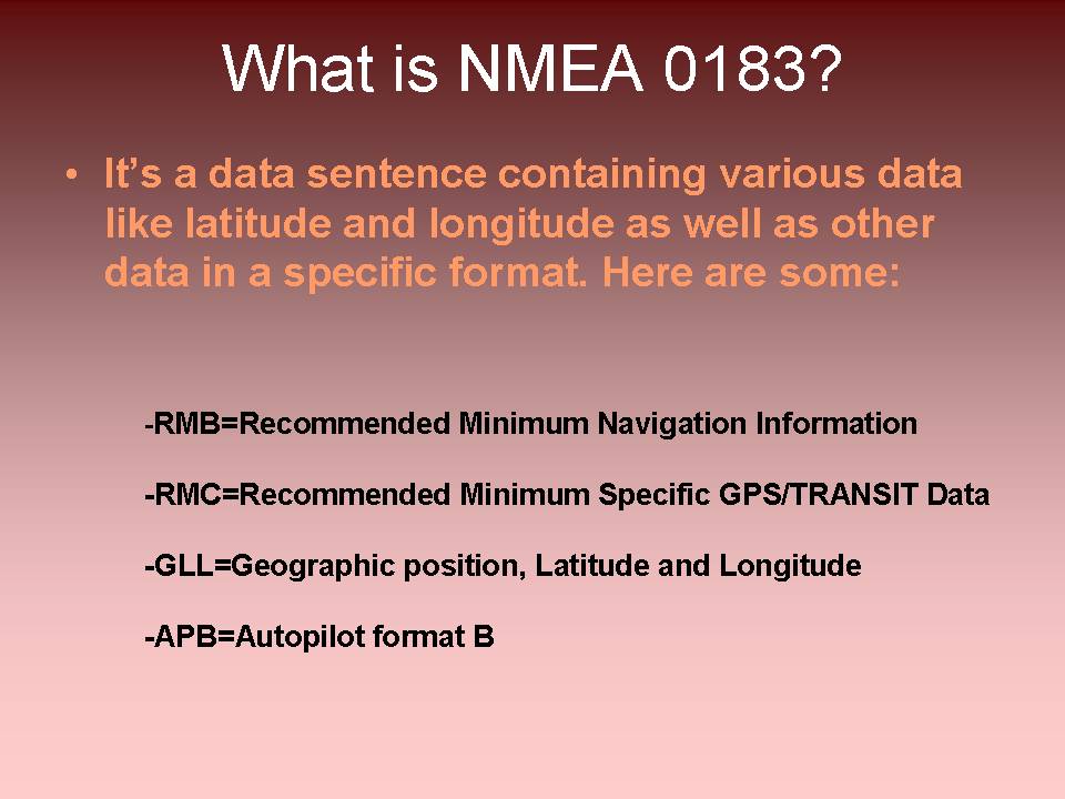 What Is NMEA 0183?