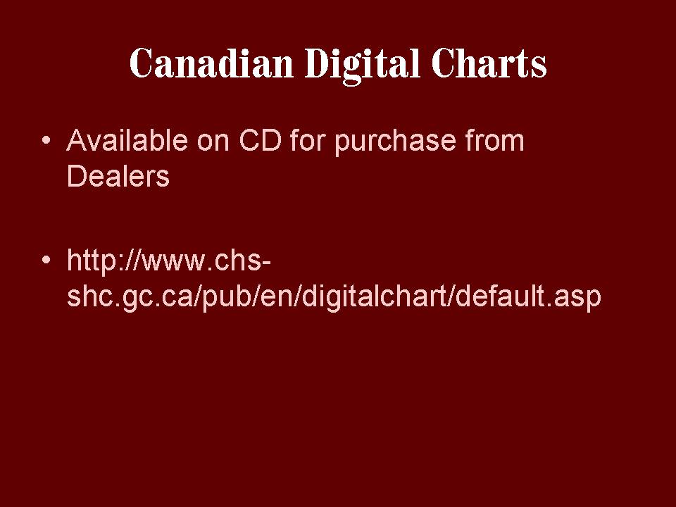 Canadian Digital Charts